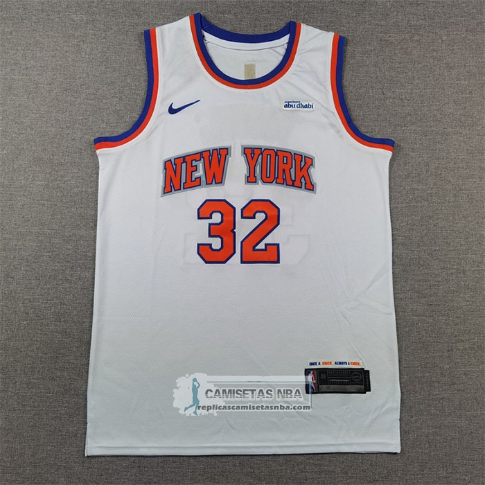 Camiseta New York Knicks Karl-Anthony Towns NO 32 Association 2024-25 Blanco
